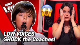 Most Unexpected LOW amp DEEP Voices on The Voice Kids 😱 [upl. by Bela]