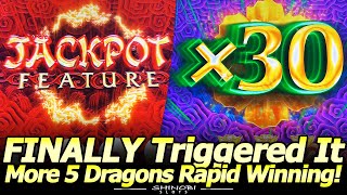 Finally Triggered the 5 Dragons Rapid Jackpot Feature Another Winning Session with 5 Dragons Slots [upl. by Odnama329]