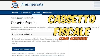 CASSETTO FISCALE AGENZIA DELLE ENTRATE COME ACCEDERE CON SPID [upl. by Nueovas]