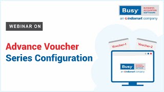 Advance Voucher Series Configuration English [upl. by Yesdnyl]