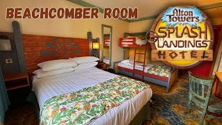 BEACHCOMBER ROOM TOUR  SPLASH LANDING HOTEL  ALTON TOWERS RESORT  MAY 2024 [upl. by Aihsekan]