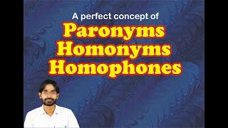 Homophones Homonyms Paronyms [upl. by Enylekcaj]