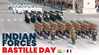 Proud Moment Indias triservices contingent march past during the Bastille Day Parade🇮🇳🤝🏻🇫🇷 [upl. by Ramsey]