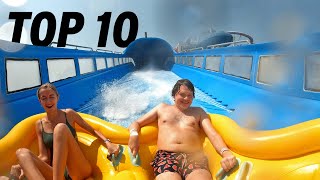 TOP 10 Rides at Atlantis The Palm Aquaventure Dubai [upl. by Johnnie989]