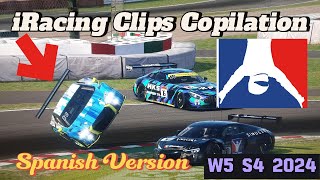 IRACING CLIPS COPILATION  SPANISH VERSION  W5 S4 2024  iracing [upl. by Schwejda494]