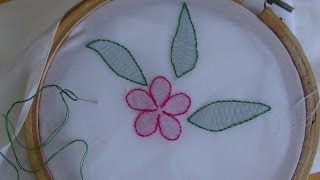 Hand Embroidery Shadow Work Stitch [upl. by Rochella]