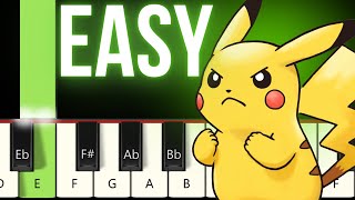 Pokémon Battle Theme  EASY Piano tutorial [upl. by Zorah681]