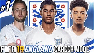 FIFA 19 ENGLAND INTERNATIONAL CAREER MODE 1  ITS COMING HOME WORLD CUP 2022 [upl. by Cykana]