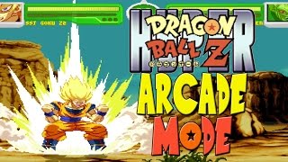 Hyper Dragon Ball Z Arcade Mode w Super Saiyan Goku Crossover Mugen Mac [upl. by Atener]