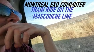 MONTREAL EXO COMMUTER TRAIN EVENING RIDE ON THE MASCOUCHE LINE [upl. by Eimia]