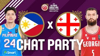 Philippines v Georgia  FIBA Olympic Qualifying Tournament Latvia 2024  Chat Party ⚡🏀 [upl. by Nolyaj585]