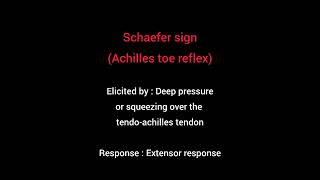 Schaefer sign Achilles toe reflex [upl. by Nolyarb]