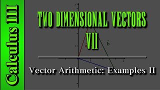 Calculus III Two Dimensional Vectors Level 7 of 13  Vector Arithmetic Examples II [upl. by Gnouh]