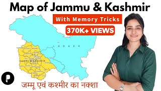 Jammu amp Kashmir Map 2023  जम्मू कश्मीर का नक्शा  Map of Ladakh  Memory Tricks by Maam Richa [upl. by Oraneg]