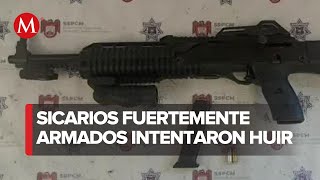 Caen tres presuntos sicarios en Tijuana les aseguraron armas de fuego [upl. by Fanya725]