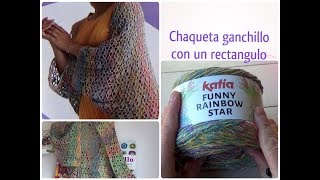 Chaqueta fácil ganchillo rectangular de katia [upl. by Aicerg139]