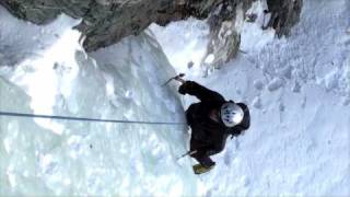 Iceclimbing Lillaz Gully in Cogne Kay Rush Ezio Marlier [upl. by Enihpled]