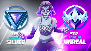 Silver to Unreal Speedrun Fortnite Ranked [upl. by Breanne]