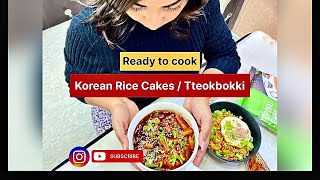 Ready to cook Korean Rice cakes  How to make Tteokbokki at home  Korean Tteokbokki Recipe 🍙 [upl. by Sucramej]