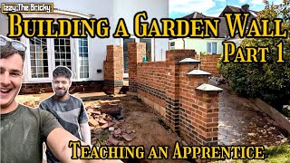 Garden Wall  Footings amp Construction Part 1 amp Teaching a subscriber [upl. by Erdried]