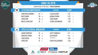 Mackay CA  Porters Mitre 10 T20 Smash  Rd4  CiteCon Kingfishers v BTB Electrical Breakers [upl. by Konstantin726]