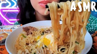 ASMR Nongshim Ansung Beef Fermented Bean Ramen  Enoki Mushrooms amp Kimchi No Talking 먹방 Mukbang [upl. by Goeselt333]