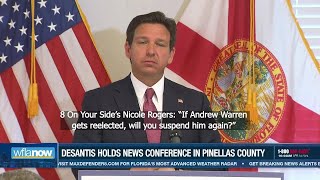 DeSantis wont say if hell suspend Andrew Warren again if reelected [upl. by Nosned397]