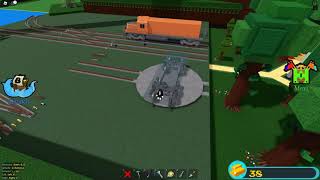 Wheelhouse Railway Turntable Train Test v1  Build a Boat For Treasure [upl. by Htiduj]