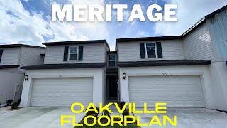 Watergrass Towns by Meritage  Oakville Floorplan  Wesley Chapel Florida [upl. by Arrad]