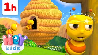 Voici la ruche où vivent les abeilles 🐝  Chansons pour Enfants  HeyKids en Français [upl. by Akimal]