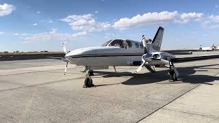 Cessna 414A with RAM VII engine conversion Sounds so sweet First start [upl. by Ahtel]