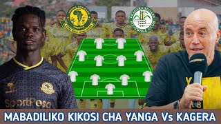 Kocha GAMONDI Ametangaza Mabadiliko Kikosi Cha Yanga Leo Dhidi Ya Kagera Yanga SC Vs Kagera Sugar [upl. by Wiltshire]