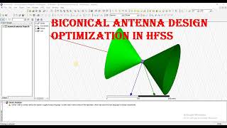 biconical 1×1 antenna array operating at 08GHz09GHz24GHz38GHz58GHz in hfss [upl. by Howland150]