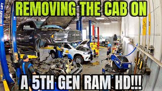 Removing The Cab On A 5TH Gen RAM HD [upl. by Case]