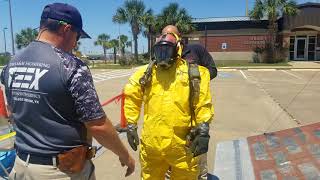 Hazmat operation training decon [upl. by Assilev]