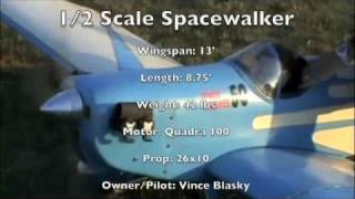 12 scale Spacewalker at Detroit Aero Modelers Field [upl. by Haridan]