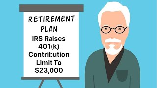 IRS Raises 401k Contribution Limit To 23000 irs retirement limit [upl. by Agnesse]