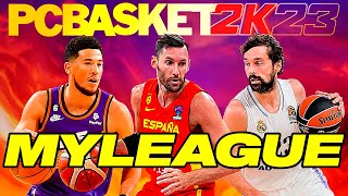 NBA 2K23  MYLEAGUE WITH EUROLEAGUE amp FIBA TEAMS  TUTORIAL [upl. by Tatianna83]