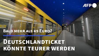 DeutschlandTicket Verkehrssektor geht von Preiserhöhung aus  AFP [upl. by Kovacs826]