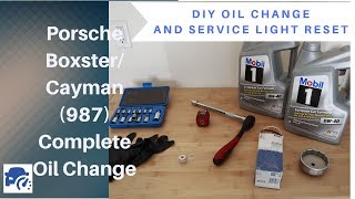 55 Porsche BoxsterCayman 987 Complete Oil Change and Service Light Reset [upl. by Terrence]