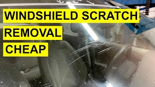 Cheap Windshield Scratch Removal At Home  Before And After [upl. by Lipsey]