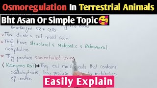 Osmoregulation In Terrestrial Animals  Anhydrobiosis  Class 12 Biology [upl. by Ecirtnuahs363]