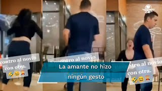 Mujer descubre a su novio con la amante en plena cita y su reacción se hace viral [upl. by Nahrut]