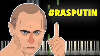 RASPUTIN SONG PIANO TUTORIAL SHEET MUSIC  MIDI [upl. by Icyak]