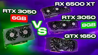 RTX 3050 6GB vs RX 6500 XT Can the new 6GB RTX 3050 compete with AMD [upl. by Dietsche]