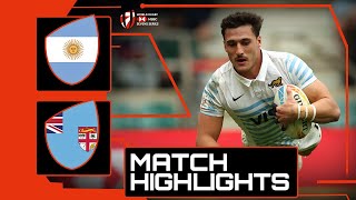 London Cup Final 🏆  Argentina v Fiji  HSBC London Sevens Rugby [upl. by Apoor]