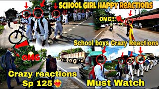 School Girls Happy Reactions On my Honda Sp 125 🥰amp School Crazy reactions❤ [upl. by Annawaj]