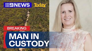 Man arrested over disappearance of Samantha Murphy  9 News Australia [upl. by Ahsikat]