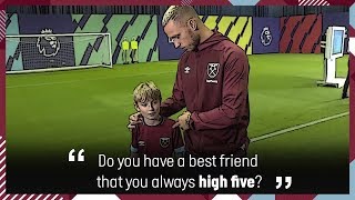 10 YEAR OLD WEST HAM SUPER FAN INTERVIEWS ARNAUTOVIC WILSHERE amp PELLEGRINI [upl. by Infield]