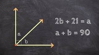 Using complementary angles to find the value of both angles [upl. by Shirah]